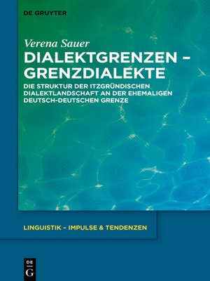 cover image of Dialektgrenzen – Grenzdialekte